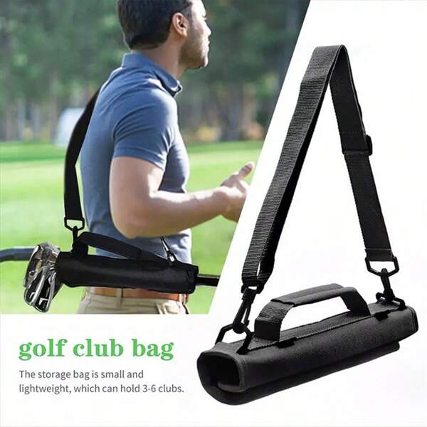 Bolsa de transporte para palos de golf, bolsa para palos de golf para hombres y mujeres, bolsa plegable portátil mini para campo de prácticas, adecuada para palos de golf, bolsa de golf portátil mini, tipo mensajero para bolsa de palos de golf, bolsa de entrenamiento en el campo