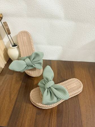 Flat Woven Linen Children Roman Sandals, Breathable & Comfortable For Summer Outdoor Wear