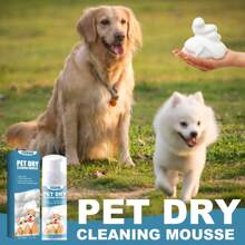 Trockenshampoo für Haustiere, Katzen und Hunde, Reinigungsschaum für Bad ohne Spülen, Geruchsentferner, Haustierbedarf