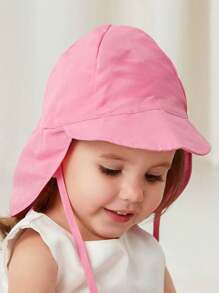 1pc Infant/Toddler Unisex Japanese Style Sun Hat, Bucket Hat, Shawl Hat, Suitable For Outdoor, Hiking, Beach, Daily Wear