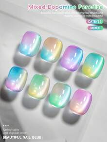 XEIJAYI 15ML 8-Color Colorful Gel Nail Polish Set, UV LED Immersion Nail Polish,Holiday DIY Nail Polish Design For Spring And Summer - Nhiều màu - Xem 7