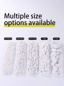 White Stone Natural Stone Suitable For Home And Garden Decoration -0.3-3 Cm, Multi-Color Stone Suitable For Indoor Plants, Outdoor Landscapes, And Holiday Decoration (White, Black, Multi-Color, Yellow) - Very Suitable For Vase, Glass Container, Fish Tank, Aquarium