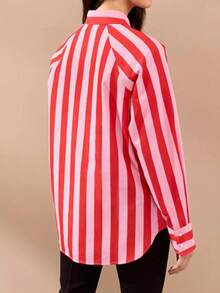 Chemise à rayures avec poche, simple boutonnage, décontractée, pour le travail, le quotidien, les vacances. Manches longues, nouveau style