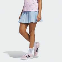 Adidas Originals 女士 ORIGINALS PLEATED SKIRT 复古运动百褶迷你裙（含短裤衬里）JC6770 - 藍色 - 查看 2
