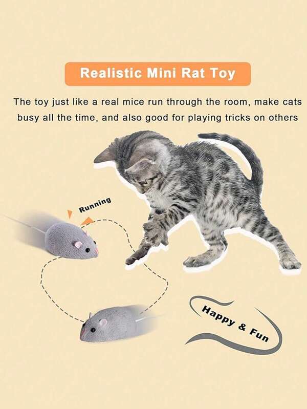 1pc-Toy Mouse, Wireless Remote Control, Simulation Mouse, Can Amuse Cats, Cat Electric Toys, Pet Kitten Toys, Fidget Toys, Fidget, Fidgets, Mini Stuff, Festival Essentials, Autumn, Thanksgiving, Halloween, Christmas, Carnival, Halloween Props, Halloween Party, National Day, Autumn