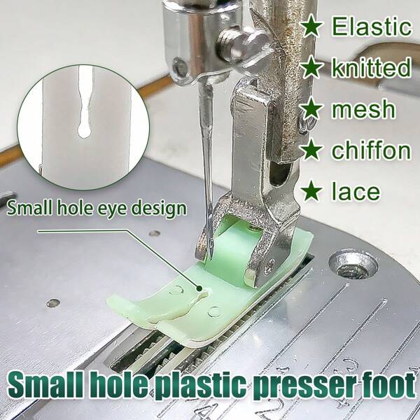 New Model Universal T351S Plastic Small Eye Presser Foot For Sewing Silk Chiffon Thin Knit Fabric