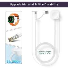 USB C Wireless Magnetic Watch Charger 5W Fast Charging Cable Compatible With Samsung Galaxy Watch 7 6 5 4 3 2