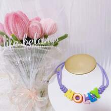 Personalized Acrylic Dog Name Necklace, Woven Pet Collar, Custom Engraved, Durable PMMA Material, Graphic Design, Suitable For Small, Medium, Large Dogs - Multicolor - View 7