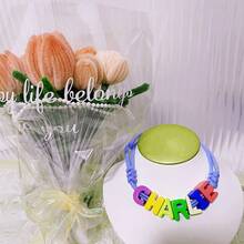 Personalized Acrylic Dog Name Necklace, Woven Pet Collar, Custom Engraved, Durable PMMA Material, Graphic Design, Suitable For Small, Medium, Large Dogs - Multicolor - View 4