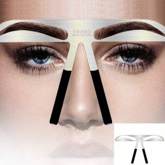 1pc Stainless Steel Eyebrow Shaping Tool - Flexible, Reusable Template For Perfect Brow Shape, Suitable For Beginners And Tattoo Artists, Alcohol-Free Material,Makeup,Cheap,Room Decor,Vanity,Travel,Bedroom,Makeup Accessories