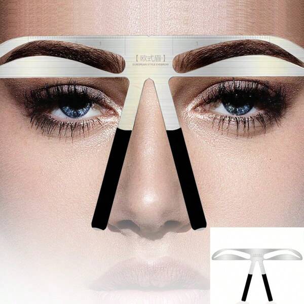 1pc Stainless Steel Eyebrow Shaping Tool - Flexible, Reusable Template For Perfect Brow Shape, Suitable For Beginners And Tattoo Artists, Alcohol-Free Material,Makeup,Cheap,Room Decor,Vanity,Travel,Bedroom,Makeup Accessories
