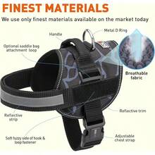Dogline Dog Harness, Reflective No-Pull Adjustable Vest With Handle Walking, Training, Service Breathable No - Choke Harness Small, Medium Or Large Dogs Room Patches Girth 15 To 18 In RedChristmas BXJX - 長頸鹿灰 - 查看 2