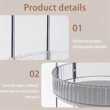 可旋转的梳妆台化妆品收纳盒，浴室柜台用大型护肤化妆品收纳香水收纳盒，透明化妆品口红洗漱用品梳妆台收纳盒旋转支架360°旋转收纳盒，化妆刷架，桌面化妆品收纳架，口红眉笔眼影刷收纳桶，卧室宿舍配件，家庭整理和收纳用品 - 彩色 - 查看 9