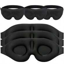 1 件 3D 睡眠面罩、眼镜轮廓夜间眼罩、办公室和学校午睡遮光眼罩、旅行用品、送给家人同事和朋友的礼物