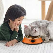 6pcs Cat Food And Water Bowls Set, Stainless Steel Pet Feeding Bowls With Anti-Slip Removable Rubber Base, Suitable For Indoor Cats And Small Dogs, Available In 2/4/6 Pieces Sets