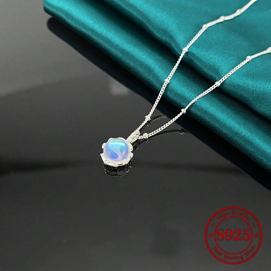 925 Pure Silver, Mermaid Tear Necklace, Women's Pendant, Simple Accessories, Hypoallergenic, Perfect Valentine's Day Gift, Anniversary Gift, Send Girlfriend, Send Friend, Have An Exquisite Gift Set