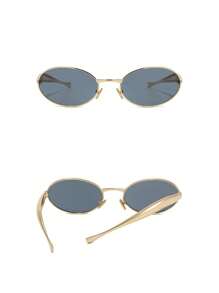 1 Stück 2025 Neue Rückkehr zur Schulsaison ovale kleine Rahmen Modebrille, personalisierte stilvolle hochwertige Metallbrille nach europäischem und amerikanischem Vorbild für Damen