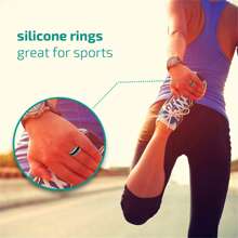 Conjunto De 3 O 10 Anillos De Silicona Trenzada Delgados Para Mujeres, Diseño Deportivo Y Flexible