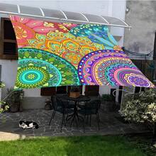 1 Pc Heavy Duty Waterproof Anti-UV Ombre Mandala Pattern Outdoor Garden Canopy Sunshade Beach Tent(Ropes Included, Excluding Stand) - Multicolor - View 4