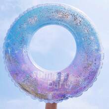 Gradient Rainbow Sequin Swimming Ring Adult Swimming Ring Internet Celebrity Sequin Swimming Ring