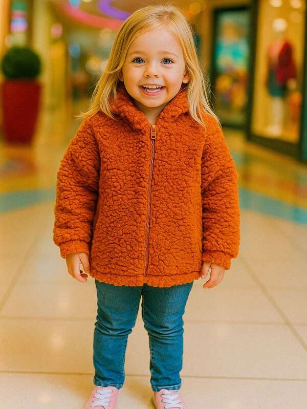Pequeninos Kids – Casaco Infantil Peluciado com Capuz | Conforto & Estilo para os Dias Frios