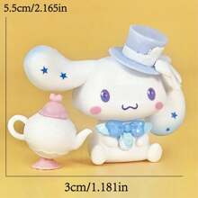 Sanrio Statuina decorativa di Hello Kitty di Sanrio, ornamento per auto, regalo di compleanno, decorazione a forma di gatto KT, decorazione. Giocattolo in confezione cieca, ornamento da scrivania fatto a mano per l'ufficio, ornamento per auto e regalo unico e creativo, in PVC fatto a mano, regalo per festival e compleanni [colore e stile casuali]