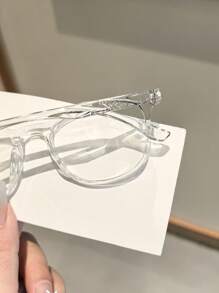 1 pieza Gafas de mujer con montura cuadrada de acrílico negro de estilo casual y ligero para usarlas con ropa diaria, decoración, uso estudiantil diario y regreso a la escuela