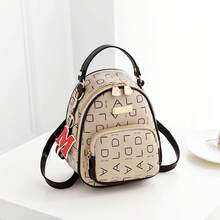 Women Fashion Backpacks - 白配棕 - 查看 8