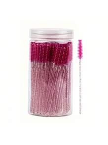300 piezas 100 piezas 50 piezas Pinceles negros desechables de alta calidad para los ojos - Suaves, delicados, precisos para extensiones de pestañas, cejas y maquillaje, aptos para piel normal - Sin fragancia, varilla de plástico ABS, diseño de pincel de palma, fácil de usar - Set de maquillaje para ojos de mamá
