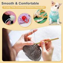 126 pièces Set de crochet pour débutants, comprend un fil acrylique à 100%, des crochets à tricoter et un sac de rangement noir, un kit de crochet ergonomique et portable, convient à tous les débutants (accessoires et couleurs de fil aléatoires)