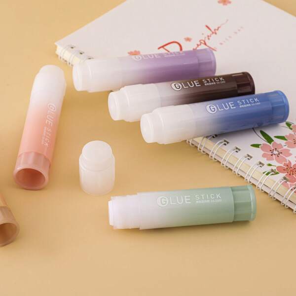 1pc/2pcs/4pcs Student Stationery DIY Craft High Viscosity Solid Glue Stick, Portable, Morandi Color, Suitable For Handcraft, Office Work, Back To School, Office Supplies, School Supplies