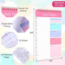 OVLOOK Customized Student Planner/Daily Time Management Spiral Notebook, A5 Size School Supplies,Back To School