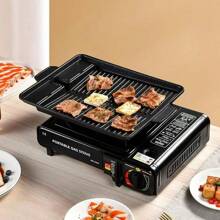 Tragbarer Einzelbrenner Butan-Gasherd, Gaskartuschenherd mit einstellbarem und windgeschütztem Design, Camping Zubehör