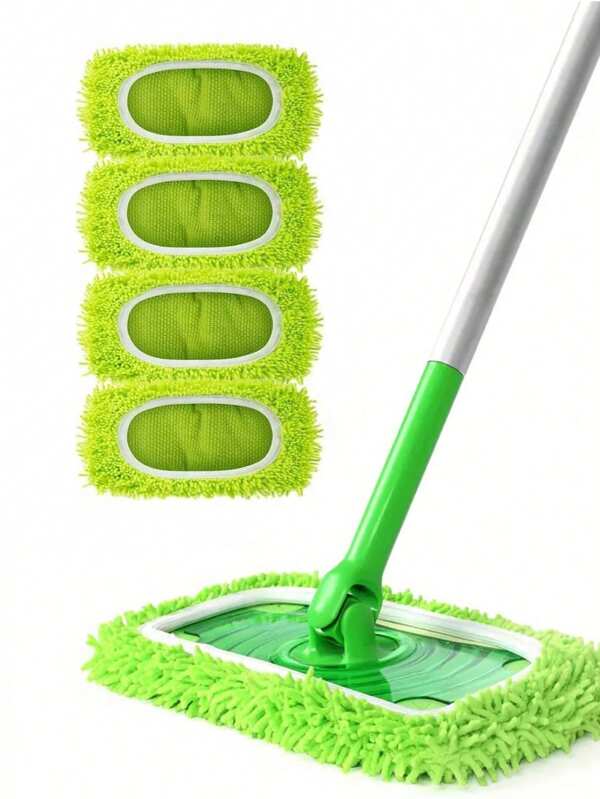 2/4/6/8PCS Green Reusable Mop Pads Refills Fit For - Washable Microfiber Wet And Dry Mop Pad Compatible With Sweeper Mops, Perfect For Surface And Hardwood Floor Cleaning(Mop Is NOT Included)