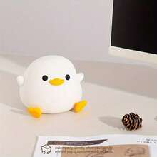 Duck Lamp, Cute Pea Duck Night Light, 2 Levels Dimmable Ducky Night Lamp, LED Squishy Animal Light , Rechargeable Bedside Touch Silicone Lamp, Unique Dorm Decor Gift - Do Do Duck - 查看 8