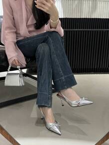 Women Flat Sandals - Silver - View 8