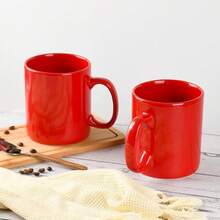 30oz Super Large Ceramic Coffee Mugs Large Handles Set Of 2 (Cobalto) - Red - View 5