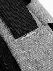 Mochila ejecutiva para hombres con carga USB, bolsa portátil de gran capacidad, impermeable - Negro - Ver 8