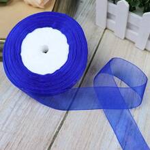 50 Yards/Roll 25mm Width Organza Ribbons For Christmas Wedding Party Decoration Gift Wrapping DIY Ribbons Crafts - Multicolor - View 25