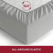 Mellanni King Fitted Sheet - Iconic Bedding Sheets With Up To 16 Inch Deep Pocket - Soft & Cooling - Fade & Stain Resistant - 1 PC (King, Light Blue) - 1364 淺灰色 - 查看 4