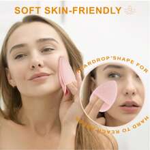 4 piezas Esponjas exfoliantes para limpieza facial - Almohadillas de limpieza facial suaves y reutilizables, guantes exfoliantes faciales para limpieza, eliminación de maquillaje, limpieza profunda de poros y puntos negros