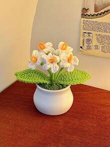 1 cái Hoa móc dễ thương nhỏ trong chậu, Hoa móc đan chậu cây, Cây trồng trong chậu móc, Hoa hướng dương nhân tạo, Chậu hoa hướng dương móc, Hoa hướng dương móc mini trong chậu, Trang trí chậu hoa, Hoa nhân tạo dệt tay hoàn thiện Trang trí chậu hoa hướng dương vĩnh cửu, Hoa lan chuông nhân tạo Hoa đan - Nhiều màu - Xem 11