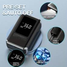 Compresseur d'air sans fil pour voiture, Gonfleur portable électrique pour pneus de voiture, Pompe à haute pression