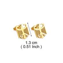 1 Pair 1.3cm German Eagle Stud Earrings Stainless Steel Germany Jewelry For Women Girls Gifts For Mom And Daughter