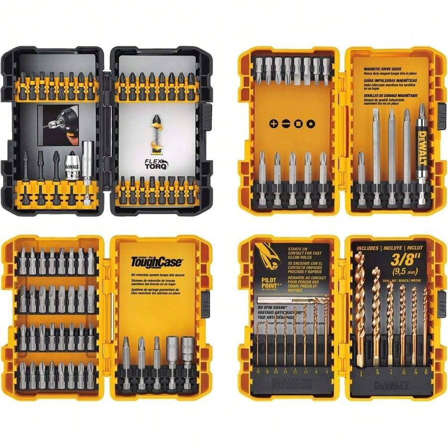 Screwdriver Bit Set, Impact Driver And Drill Bit Set, 100-Piece (DWA2FTS100) - Default - View 1