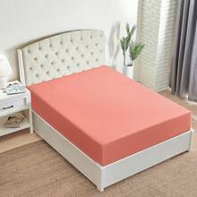 Mellanni King Fitted Sheet - Iconic Bedding Sheets With Up To 16 Inch Deep Pocket - Soft & Cooling - Fade & Stain Resistant - 1 PC (King, Light Blue) - 1621 Coral - View 8
