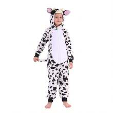 Kids Cow Jumpsuit, Animal Themed Party, Cow Cartoon Jumpsuit, Can Be Paired With Adult Parent-Child Cow Jumpsuit, Suitable For Boys And Girls - Đen và trắng - Xem 6