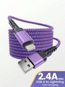 BinBoom USB-A 转 Lightning 数据线，快速充电线，兼容 14/13/12/11 Pro Max，USB 数据线兼容 XS Max/XR/X/8/7/Plus/6S Plus，兼容 iPad、iPod、 14 Pro Max/14 Pro/14 Plus/13 Pro Max/13 Pro/13/12 Pro/12/11/XS/XR/8 Plus/8/7/6/5/SE，兼容 iPad 充电器，MFi 认证 - 彩色 - 查看 11
