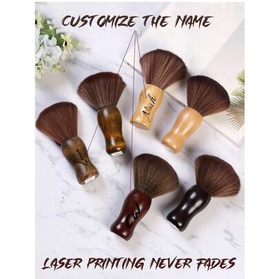 1pc Custom Made Neck Duster Brush, Suitable For Salon Hair Cleaning, Soft Bristle Brush, Hairdresser Hair Sweep Cleaning Tool