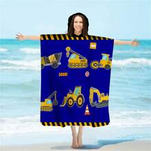 独角兽连帽沙滩巾，独角兽设计，带帽，超柔软吸水超细纤维，适用于泳池、浴室、海滩 - 可机洗，泳池配件 | 富有想象力的设计 | 高品质纺织品，美容院家居浴室适用沙滩巾